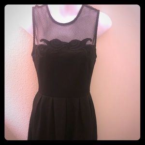 Forever 21 Black mesh Top skater dress